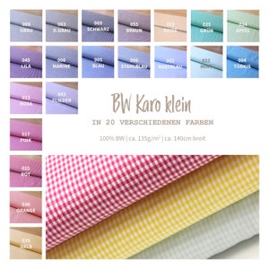 Cotton check fabric woven by the meter 3 mm - cotton fabric with check - woven fabric printed checkered - poplin check pattern - check fabric Öko Tex -50 x 145 cm