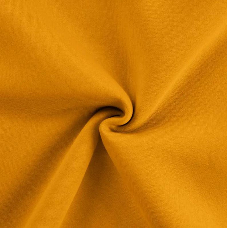 Winter sweatshirt fabric by the meter - melange sweatshirt fabric - cotton sweatshirt melange, Oeko-Tex Standard 100 certified - soft fabric for sweaters/hoodies *From 50 cm 085 curry