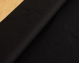 Canvas Meterware schwarz - Taschenstoff - schwerer Baumwollstoff - Baumwolle Uni - Trachtenstoff - Panama - 50 x 150 cm