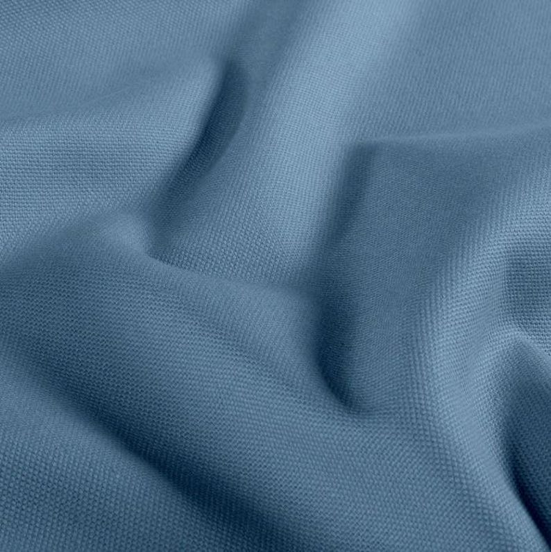 Canvas, sturdy fabric by the meter - tear-resistant bag fabric - heavy cotton fabric - plain cotton - traditional fabric - Panama - 50 x 150 cm 003 himmelblau