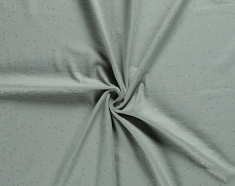 Gold Muslin Blouse Fabric Airy - Fabric Sold by the Meter Sea Green Double Gauze Crepe Ökotex *** 25 cm x 130 cm***