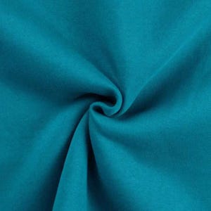 Winter sweatshirt fabric by the meter - melange sweatshirt fabric - cotton sweatshirt melange, Oeko-Tex Standard 100 certified - soft fabric for sweaters/hoodies *From 50 cm 006 petrol