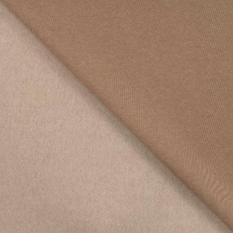Winter sweatshirt fabric by the meter - melange sweatshirt fabric - cotton sweatshirt melange, Oeko-Tex Standard 100 certified - soft fabric for sweaters/hoodies *From 50 cm 540 hellbraun meliert