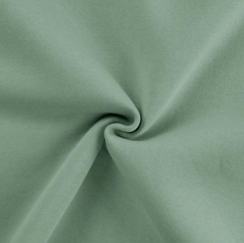 Winter sweatshirt fabric by the meter - melange sweatshirt fabric - cotton sweatshirt melange, Oeko-Tex Standard 100 certified - soft fabric for sweaters/hoodies *From 50 cm 022 seegrün