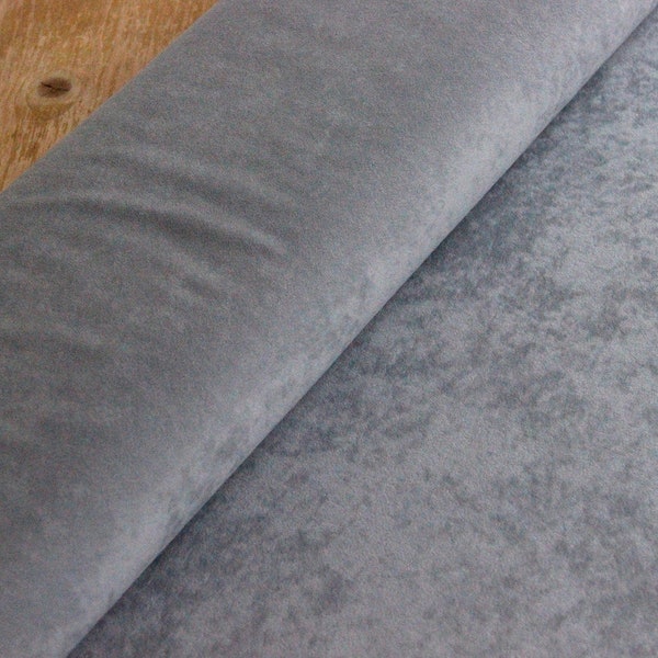 Cuir suédois Aloba imitation daim - 100% polyester GRIS - tissu au mètre *** 50 cm x 150 cm ***