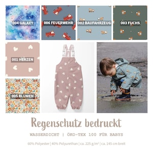 Regenstoff Meterware wasserdicht bedruckt, Funktionsstoff wasserabweisend, Outdoorstoff, Regenstoff, Stoff Matschhosen, Regenjacke *ab 50 cm