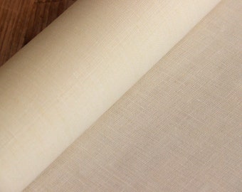 Strukturleinen - Meterware Stoff - Ivory - 100% Leinen *** 50 cm x 150 cm ***