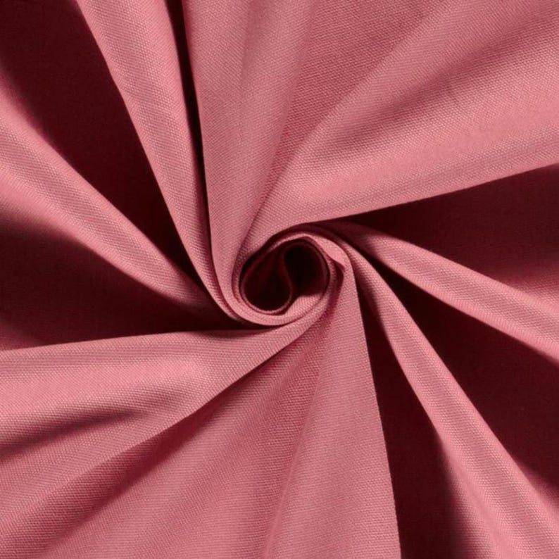 Canvas, sturdy fabric by the meter - tear-resistant bag fabric - heavy cotton fabric - plain cotton - traditional fabric - Panama - 50 x 150 cm 013 rose