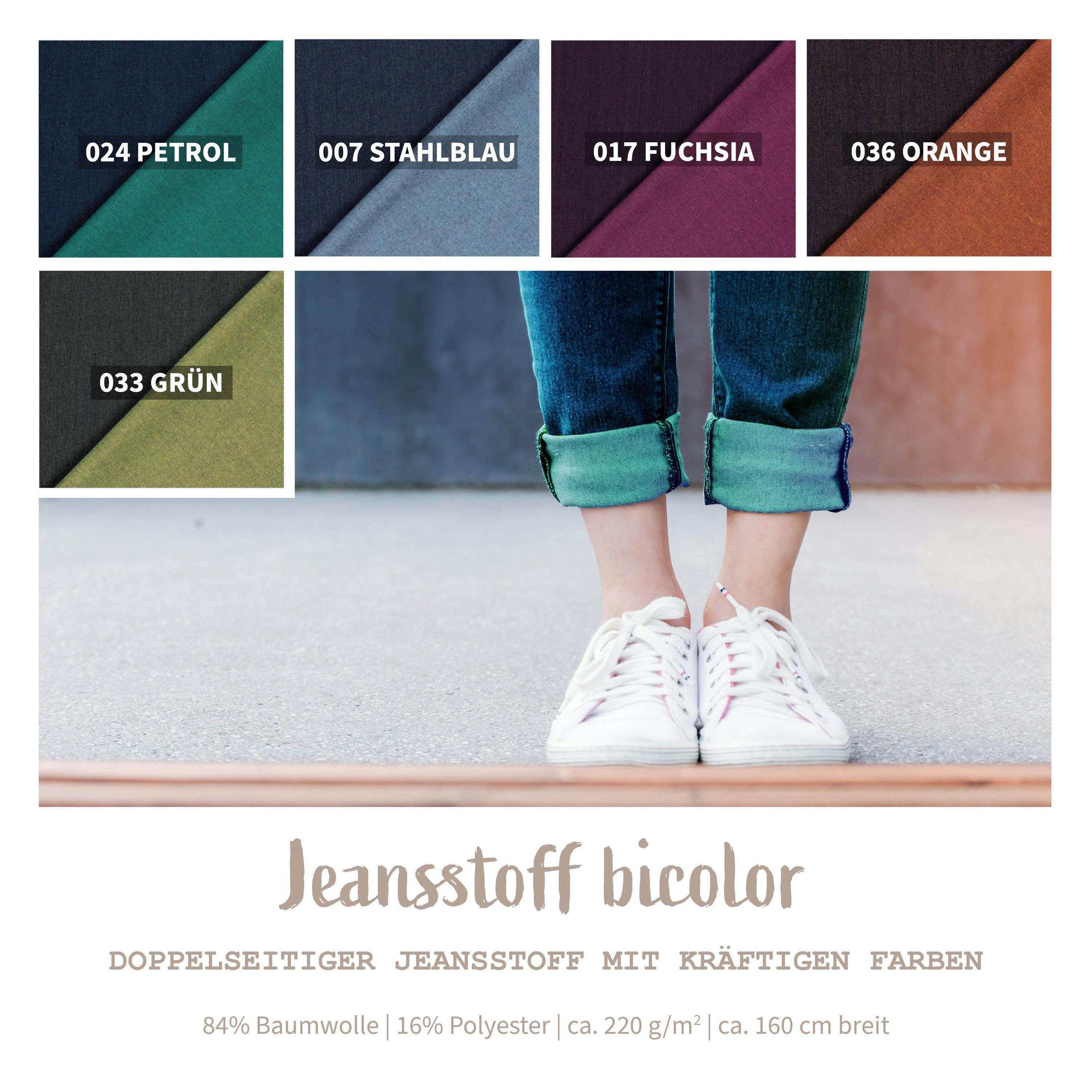 Buy Denim Fabric Bicolor Jeans Fabric by the Meter Two-tone