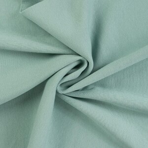 Tissu côtelé pour poignets, vendu au mètre, extra large - Tissu côtelé pour poignets, coloris uni - Tissu tubulaire pour poignets - Maille - Jersey côtelé *À partir de 25 cm x 95 cm 022 mint