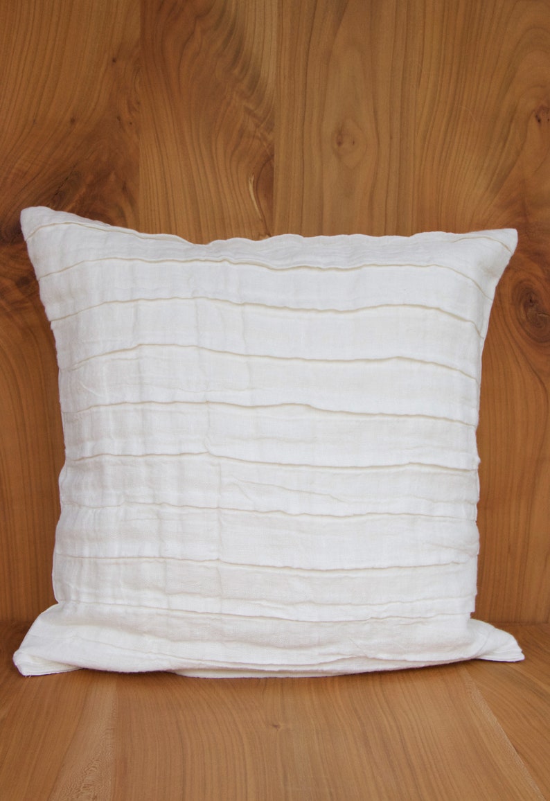 Decorative cushion white 42 x 42 cm image 1