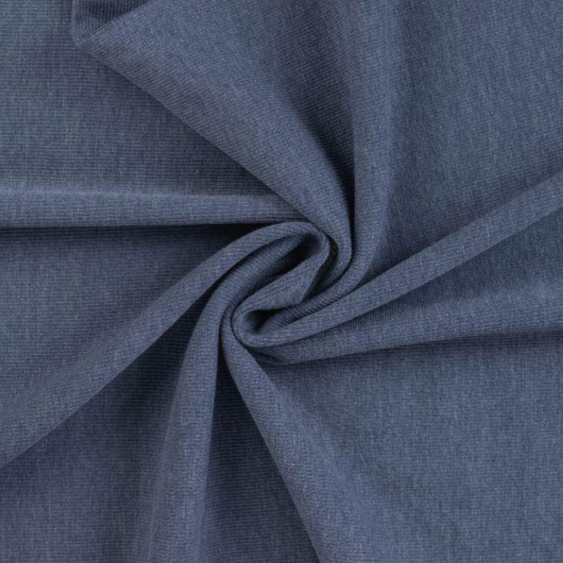 Tissu côtelé pour poignets, vendu au mètre, extra large - Tissu côtelé pour poignets, coloris uni - Tissu tubulaire pour poignets - Maille - Jersey côtelé *À partir de 25 cm x 95 cm 907 dunkelblau mel.