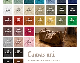 Canvas stable fabric sold by the meter - tear-resistant bag fabric - heavy cotton fabric - plain cotton - traditional fabric - Panama - 50 x 150 cm