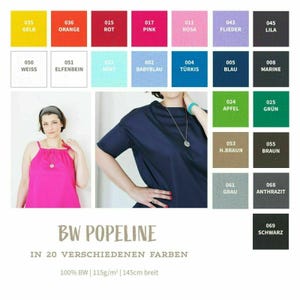 Cotton poplin - 21 solid colors - Cotton batiste fabric by the meter - Woven fabric, blouse fabric, decorative fabric, curtains, cotton fabric *** from 50 cm image 1