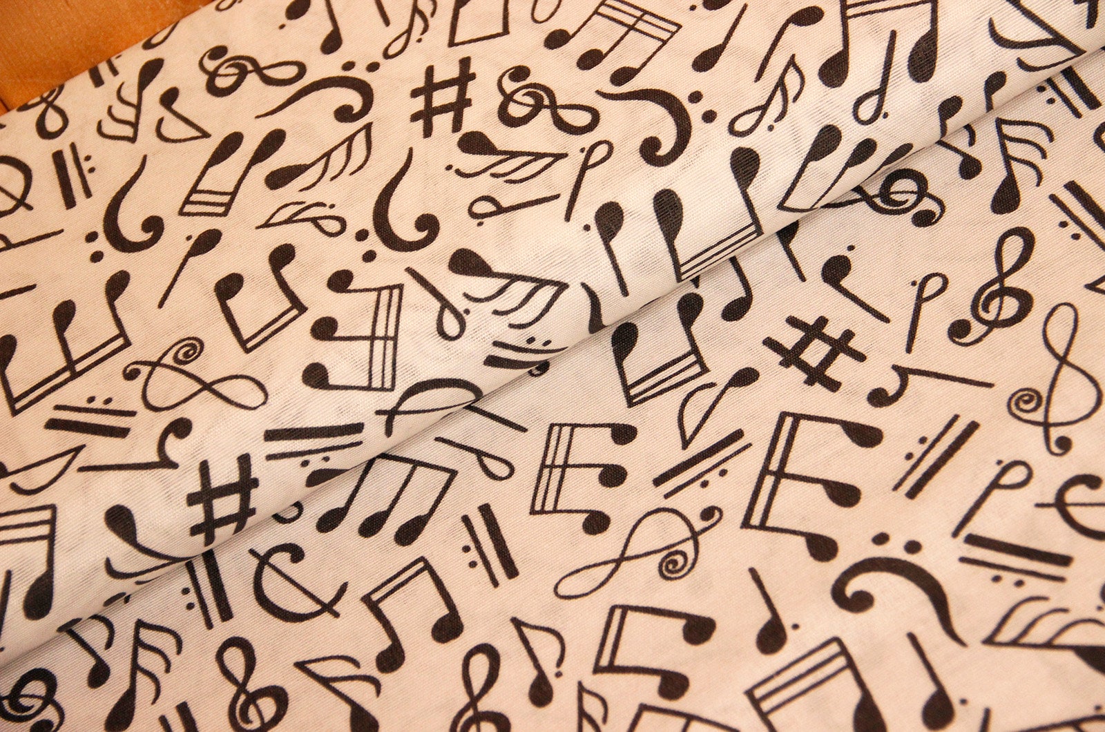 Dekostoff Musiknoten Stoff Dekostoff Meterware Noten Schwarz Auf