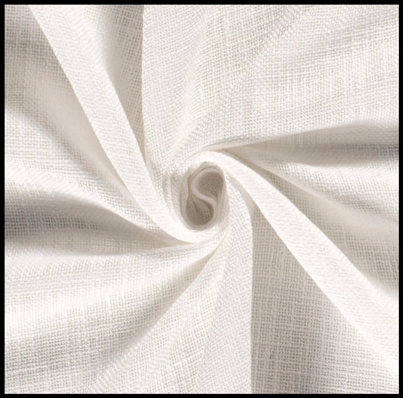 Linen look plain cotton fabric linen look coarse rustic cotton BW fabric by the meter, decorative fabric linen, table linen sewing From 50 cm 050 weiß