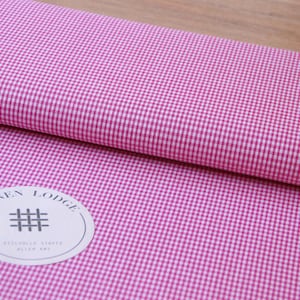 Cotton check fabric by the meter, woven 3 mm - Cotton fabric with check pattern - Printed check woven fabric - Poplin check pattern - Check fabric Oeko-Tex certified *From 50 cm image 9