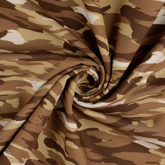 Stoff Meterware Baumwolljersey Camouflage Polyester Camouflage