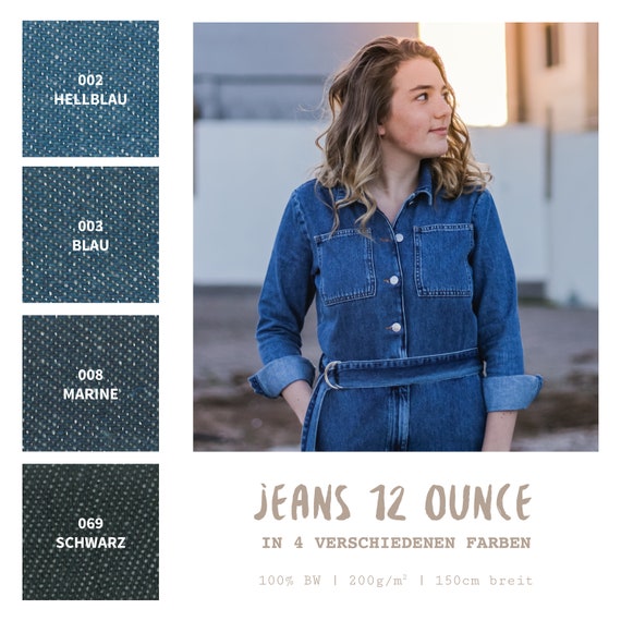 Opblazen Raap bladeren op Dalset Jeans Denim stof 12 oz medium stof per meter 50 cm x - Etsy Nederland