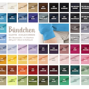 Ribbed knit fabric by the meter - Plain ribbed knit fabric - Tubular knit, ribbed knit, knitted tube, ÖkoTex 100 certified *From 25 cm x 70 cm (35 cm in a tube)