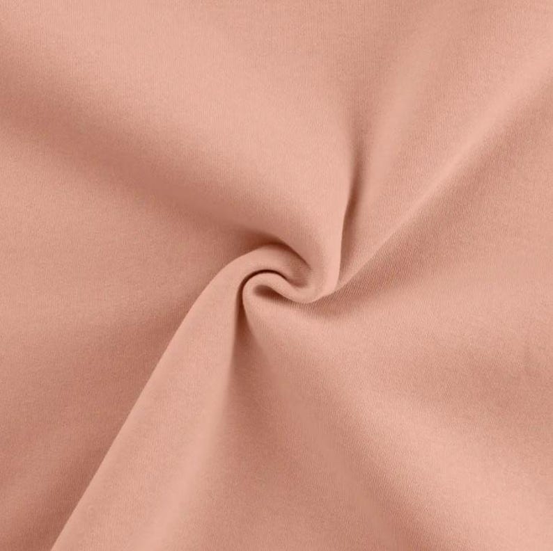 Winter sweatshirt fabric by the meter - melange sweatshirt fabric - cotton sweatshirt melange, Oeko-Tex Standard 100 certified - soft fabric for sweaters/hoodies *From 50 cm 132 lachs