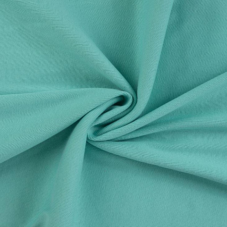 Tissu côtelé pour poignets, vendu au mètre, extra large - Tissu côtelé pour poignets, coloris uni - Tissu tubulaire pour poignets - Maille - Jersey côtelé *À partir de 25 cm x 95 cm 230 türkis