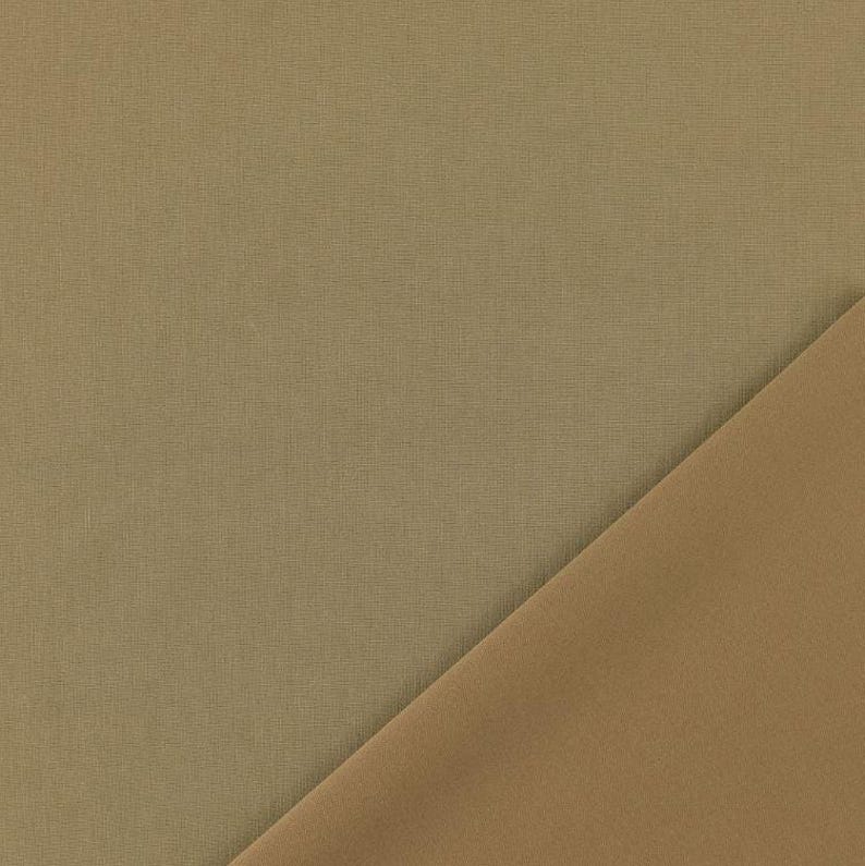Scuba jersey fabric sold by the meter, soft flowing jersey fabric, viscose jersey plain, elastic scuba fabric stretchable *From 50 cm 027 khaki