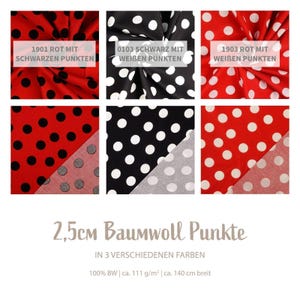 Katoenen bedrukte stippen 2,5 cm - Katoenen stof per meter Polka Dots, geweven stof stippen, poplin stippen, BW_print blobs, vlekken *vanaf 50 cm
