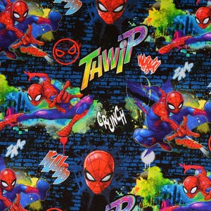 Tissu Coton Imprimé Marvel - 100% Coton, 150cm De Large, 20m De Long - Neuf