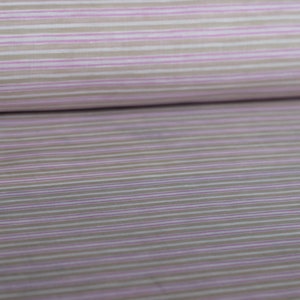 Linen satin striped fabric of the metre pink, white, beige 50 cm x 143 cm image 2