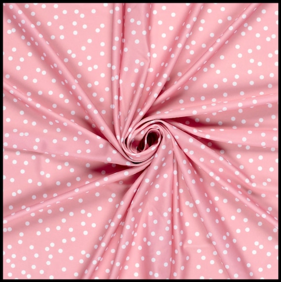 Badestoff Meterware bedruckt, Bikinistoff Punkte rosa, Sportstoff, Funktionsstoff, Badeanzugstoff, Jerseystretch, Funktionsjersey *ab 50cm