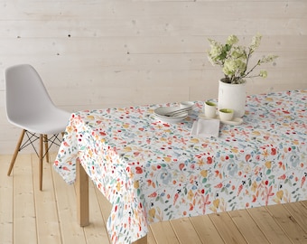 Decorative fabric coated colorful flowers - water-repellent bag fabric colorful, flowers meadow tablecloth fabric, Teflon fabric sold by the meter *From 50 cm