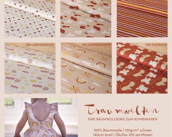 Cotton fabric by the meter dream worlds to combine - children's fabrics - cotton printed woven fabric, decorative fabrics for children, ÖkoTex 100 * from 25 cm