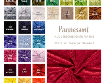 Panne fluweel per meter - Panne fluweel stof - Fluwelen decoratieve stof, Gebreide velours, Fluweel polyester - Glanzende fluwelen stof - Glanzende velours 50 cm x 147 cm