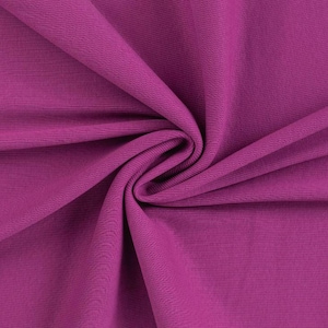 Tissu côtelé pour poignets, vendu au mètre, extra large - Tissu côtelé pour poignets, coloris uni - Tissu tubulaire pour poignets - Maille - Jersey côtelé *À partir de 25 cm x 95 cm 180 fuchsia