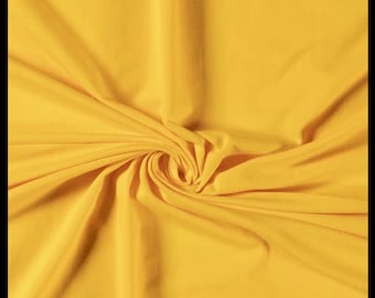 Sommerjersey Baumwolljersey uni - Stoff Meterware Ökotex - dehnbar elastisch - GELB *** 50 cm x 150 cm  ***