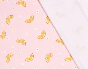 Printed swimwear fabric by the meter, bikini fabric in orange and pink, sports fabric, performance fabric, swimsuit fabric, stretch jersey, performance jersey *from 50 cm
