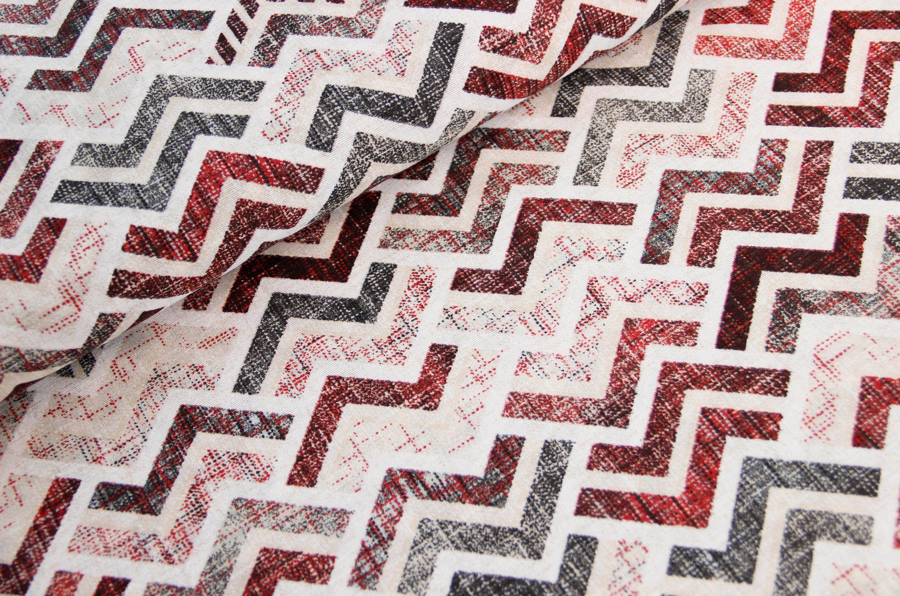 Decoratieve stof verkocht per meter zigzag, gekarteld patroon, etnisch -  bedrukte katoenmix stof - poefstof - woondecoratie - lentestoffen * vanaf  50 cm - Etsy België, image size:3000x1988