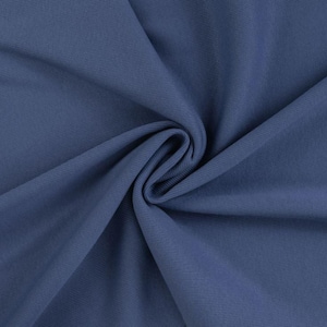 Tissu côtelé pour poignets, vendu au mètre, extra large - Tissu côtelé pour poignets, coloris uni - Tissu tubulaire pour poignets - Maille - Jersey côtelé *À partir de 25 cm x 95 cm 990 dunkelblau