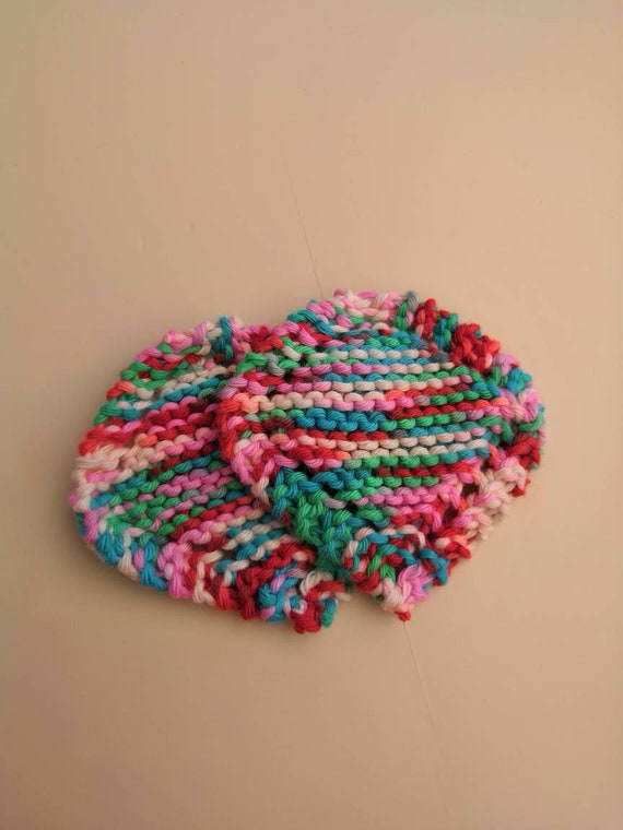 Knitted Face Scrubbie Knitted Wipes Cotton Pad Cotton Etsy