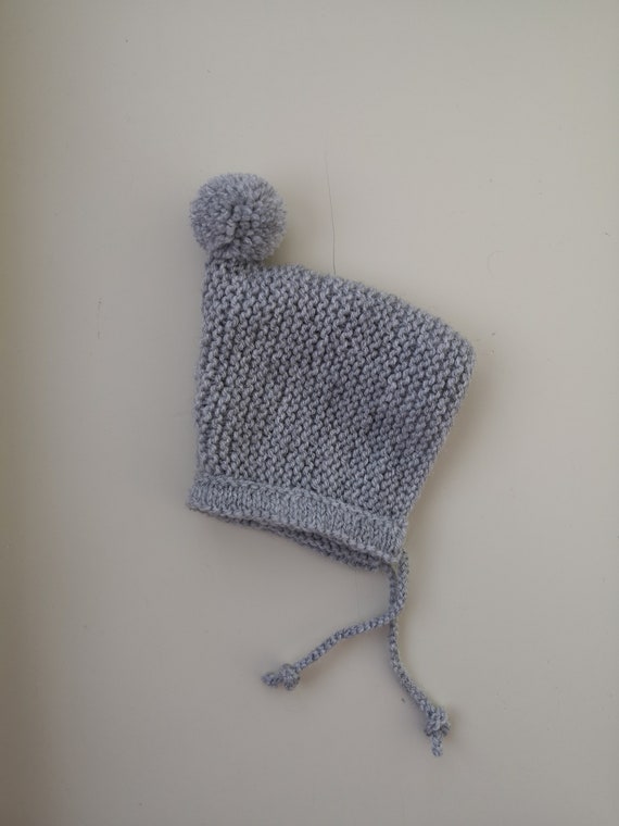Hand Knit Newborn Baby Pixie Hat