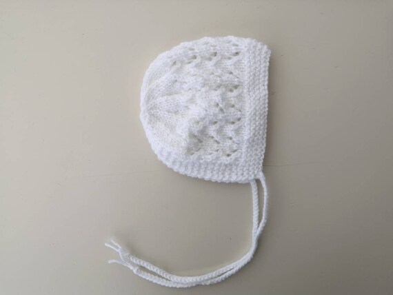Hand Knit Baby Hat Baby Bonnet Knitted 