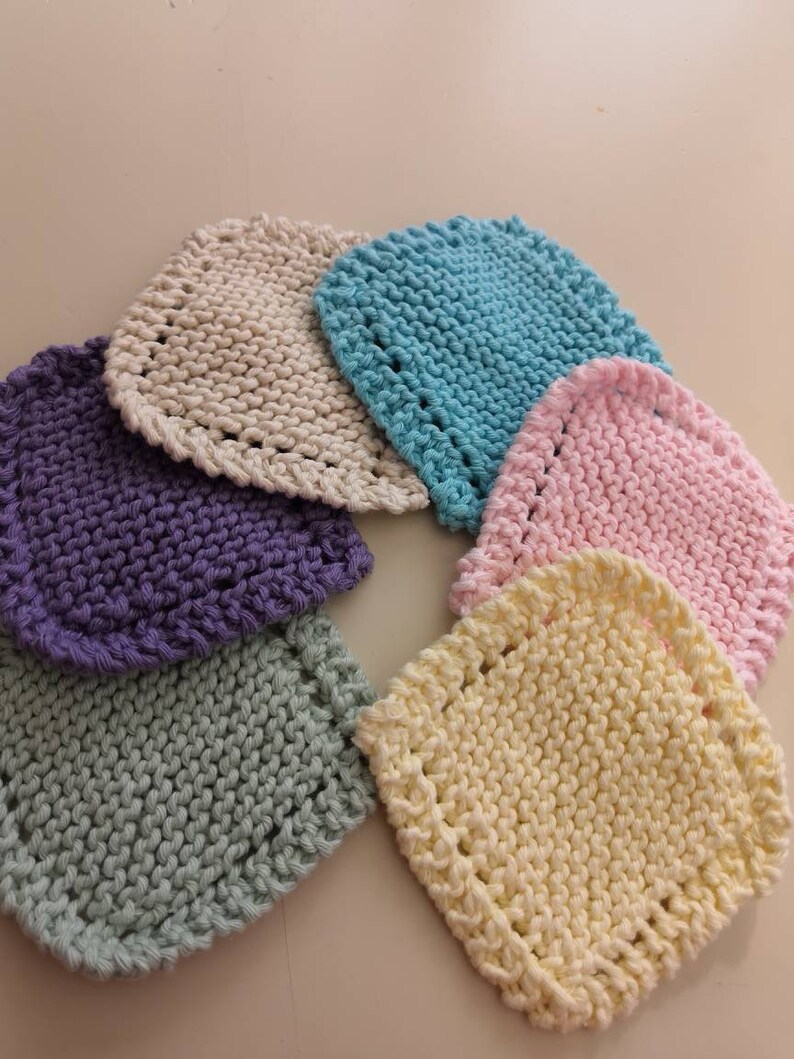 Face scrubbies knitted face cloths cotton pads knit make up Etsy