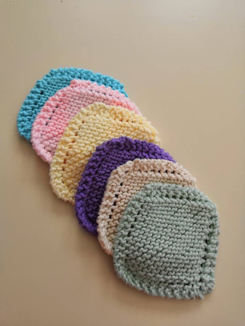 Face scrubbies knitted face cloths cotton pads knit make up Etsy