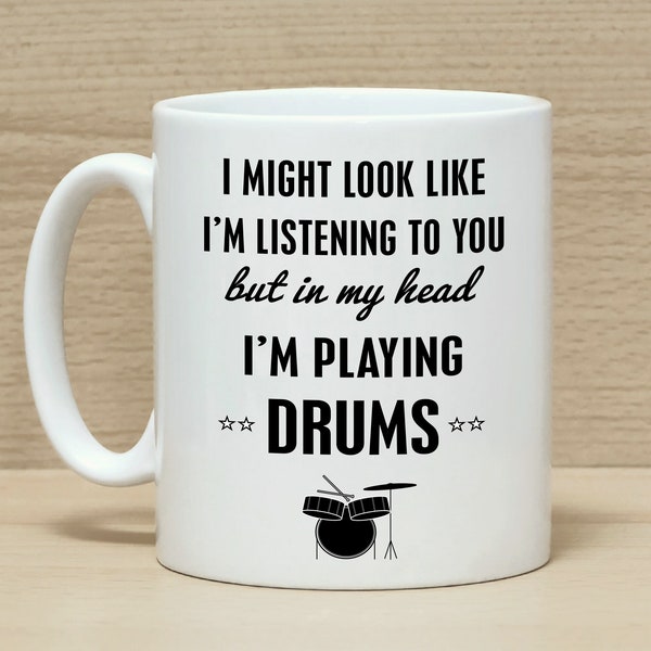 Drumming mug, Drum mug, Drumming gift, Funny mug, Gift for drummer, Drummer mug, Musician gift, Drum gift, Funny coffee mugs, Music gift,