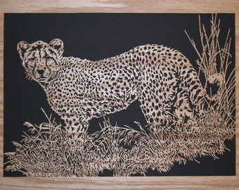 On the Prowl scroll saw art