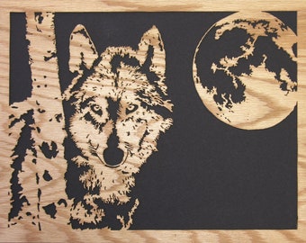 Lone Wolf scroll saw art