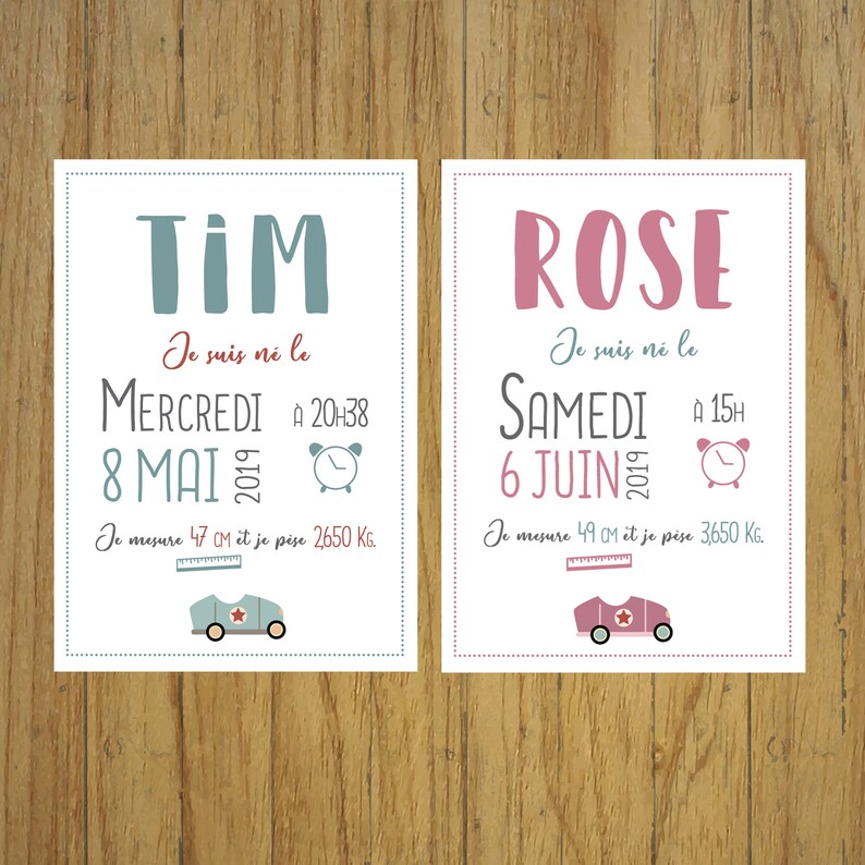 Cartaz de nascimento personalizado, decoração de quarto, presente de nascimento, bebê, moldura Sans cadre
