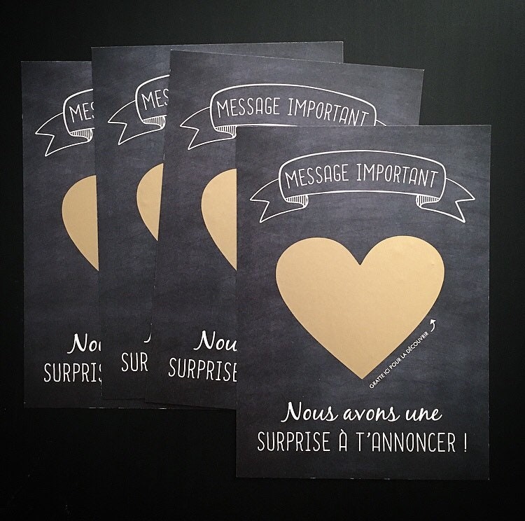 Carte à Gratter Annonce Grossesse - Noël, Famille, Papi, Mamie, Tonton, Tata - Mimi Grandit