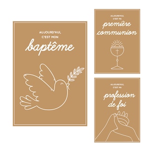 Cartes étapes célébration, baptême communion, profession de foi, religion, culte